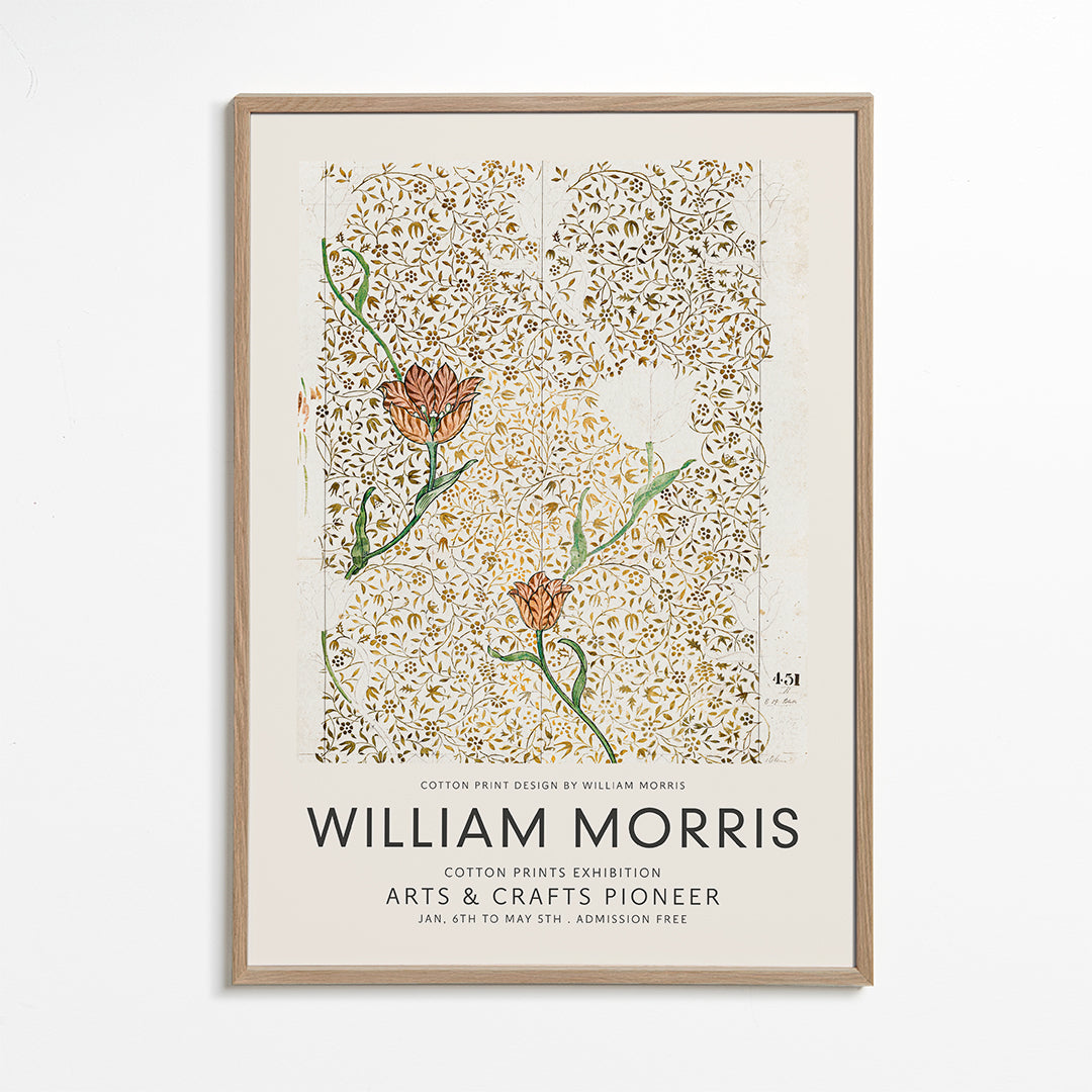 Botanisk tryk William Morris blomstermønster