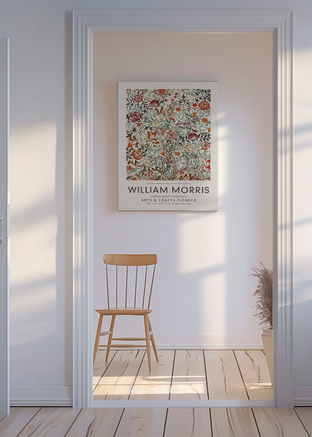 Botanisk plakart William Morris blomsterprint