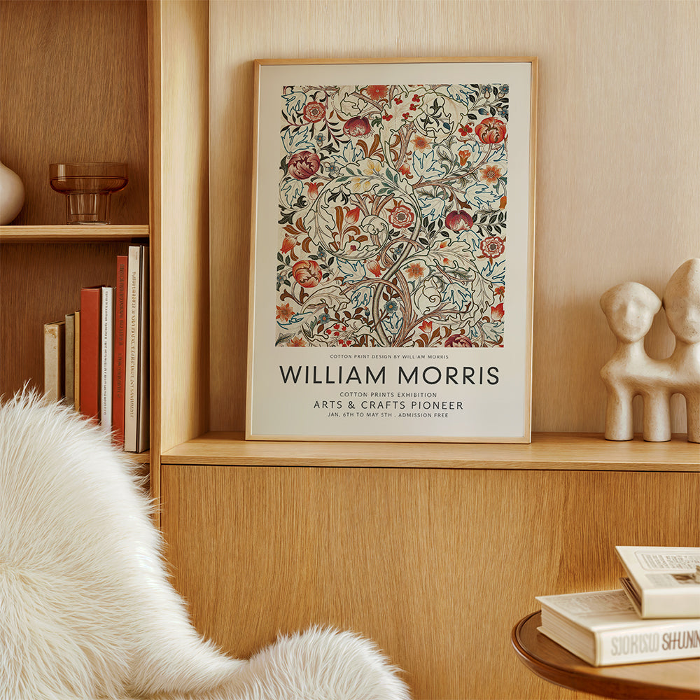 Botanisk plakart William Morris blomsterprint