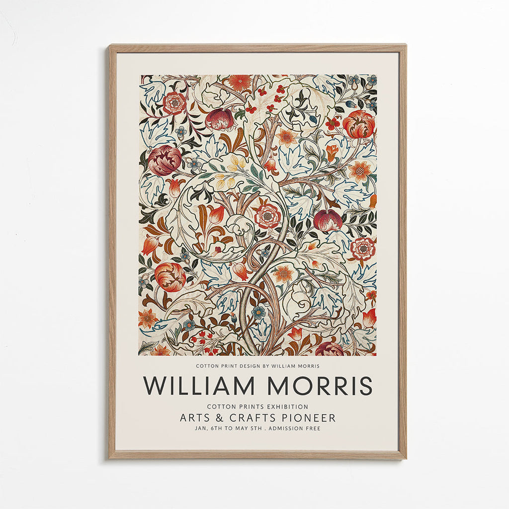 Botanisk plakart William Morris blomsterprint