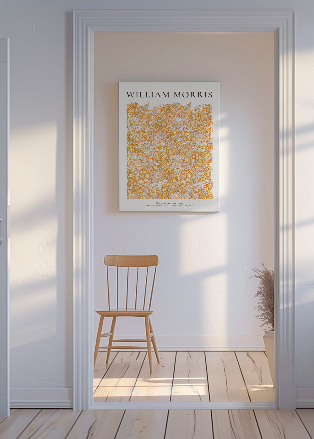 Botanisk print William Morris Marigold-motiv