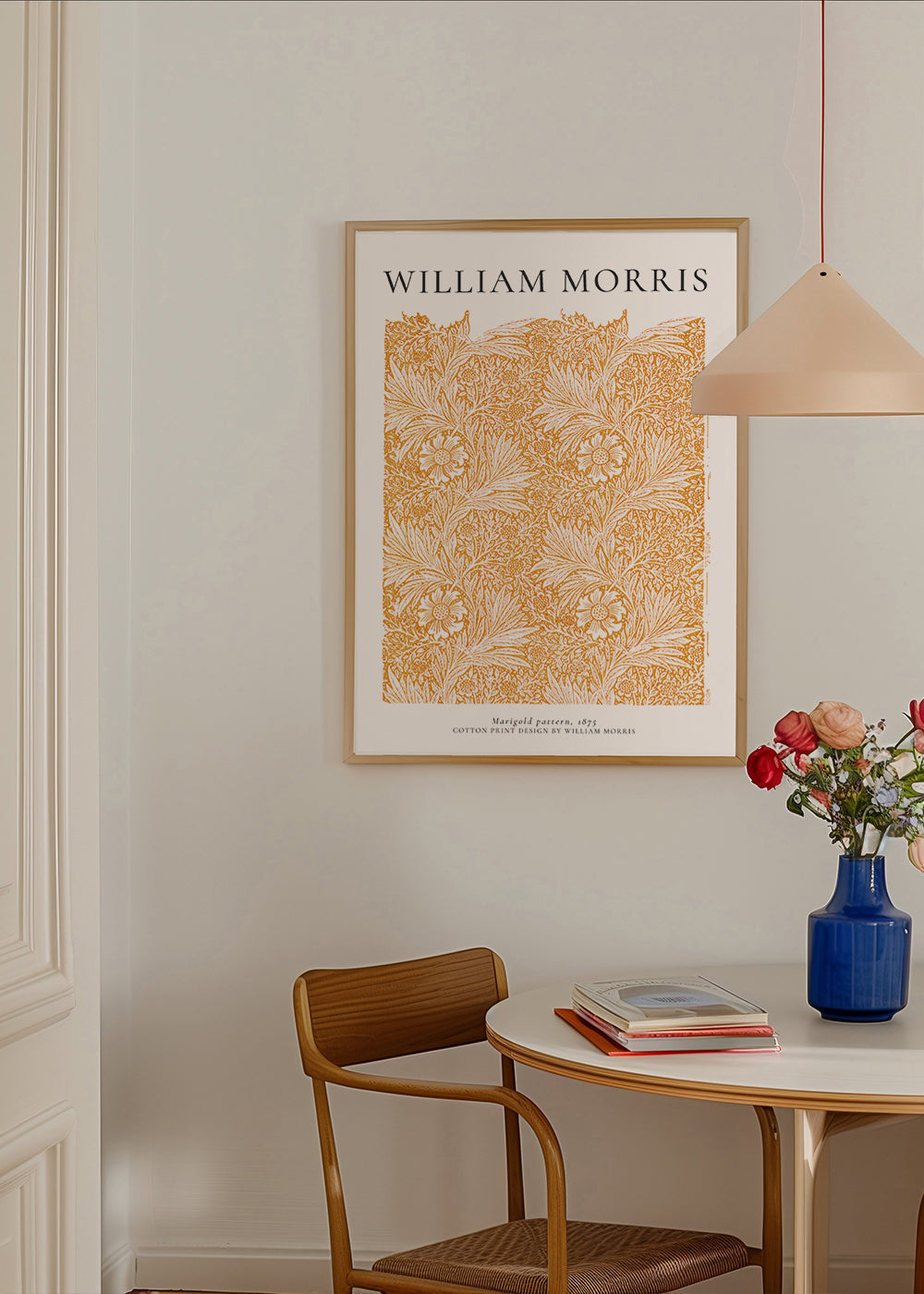 Botanisk print William Morris Marigold-motiv