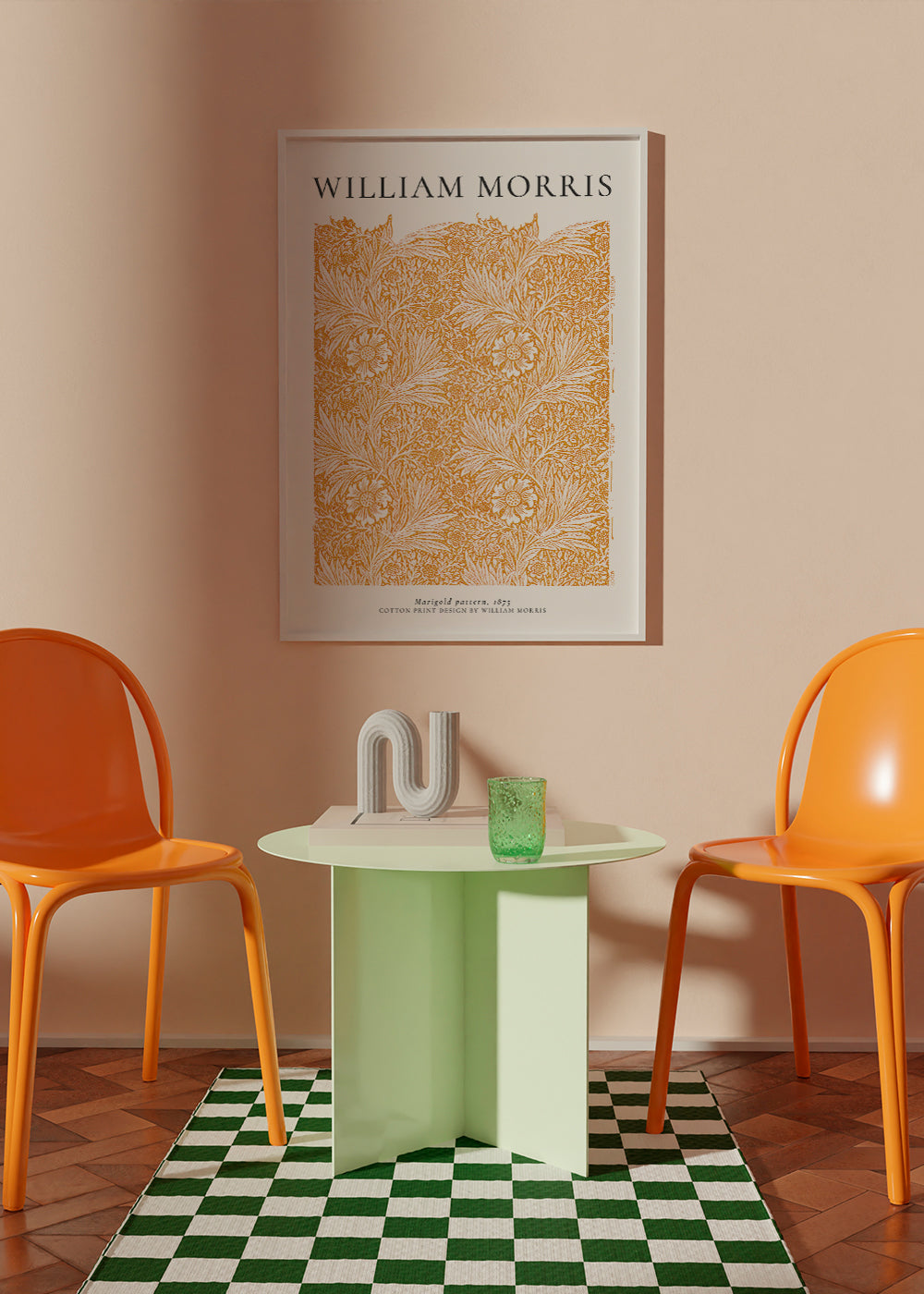 Botanisk print William Morris Marigold-motiv