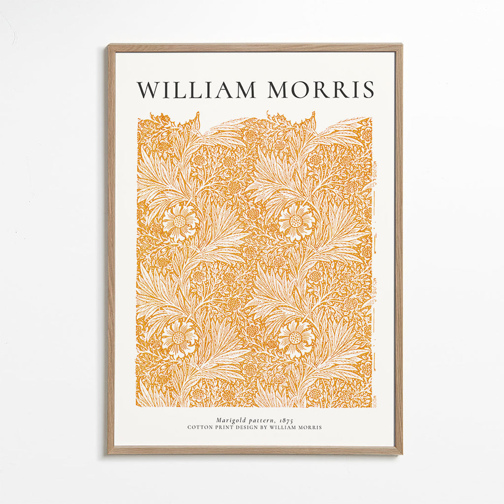Botanisk print William Morris Marigold-motiv