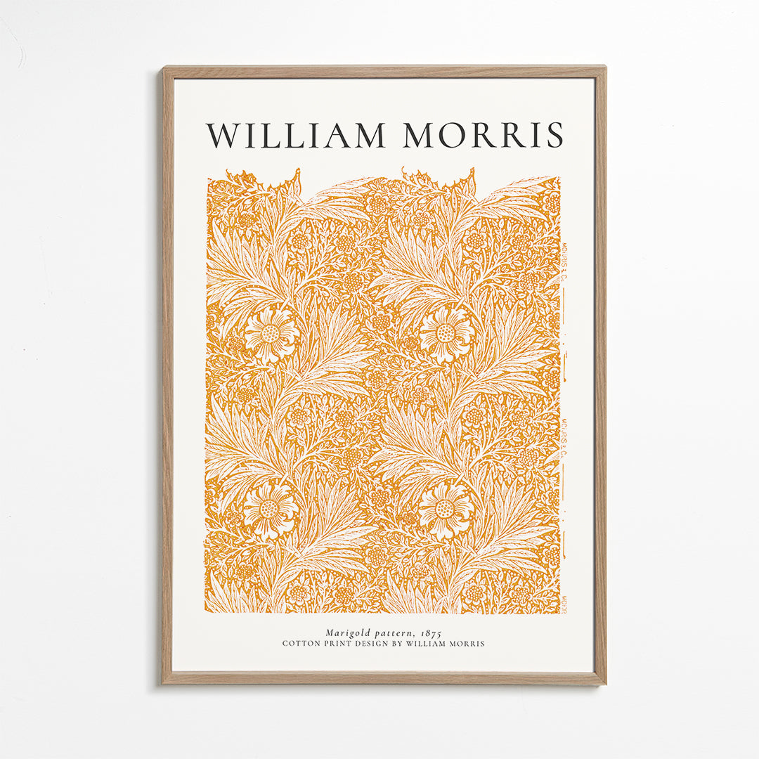 Botanisk print William Morris Marigold-motiv