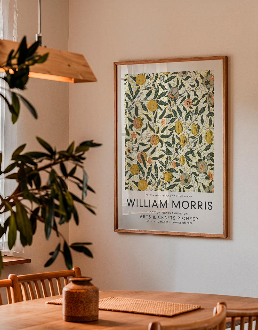 Botanisk plakat med frugtmønster William Morris