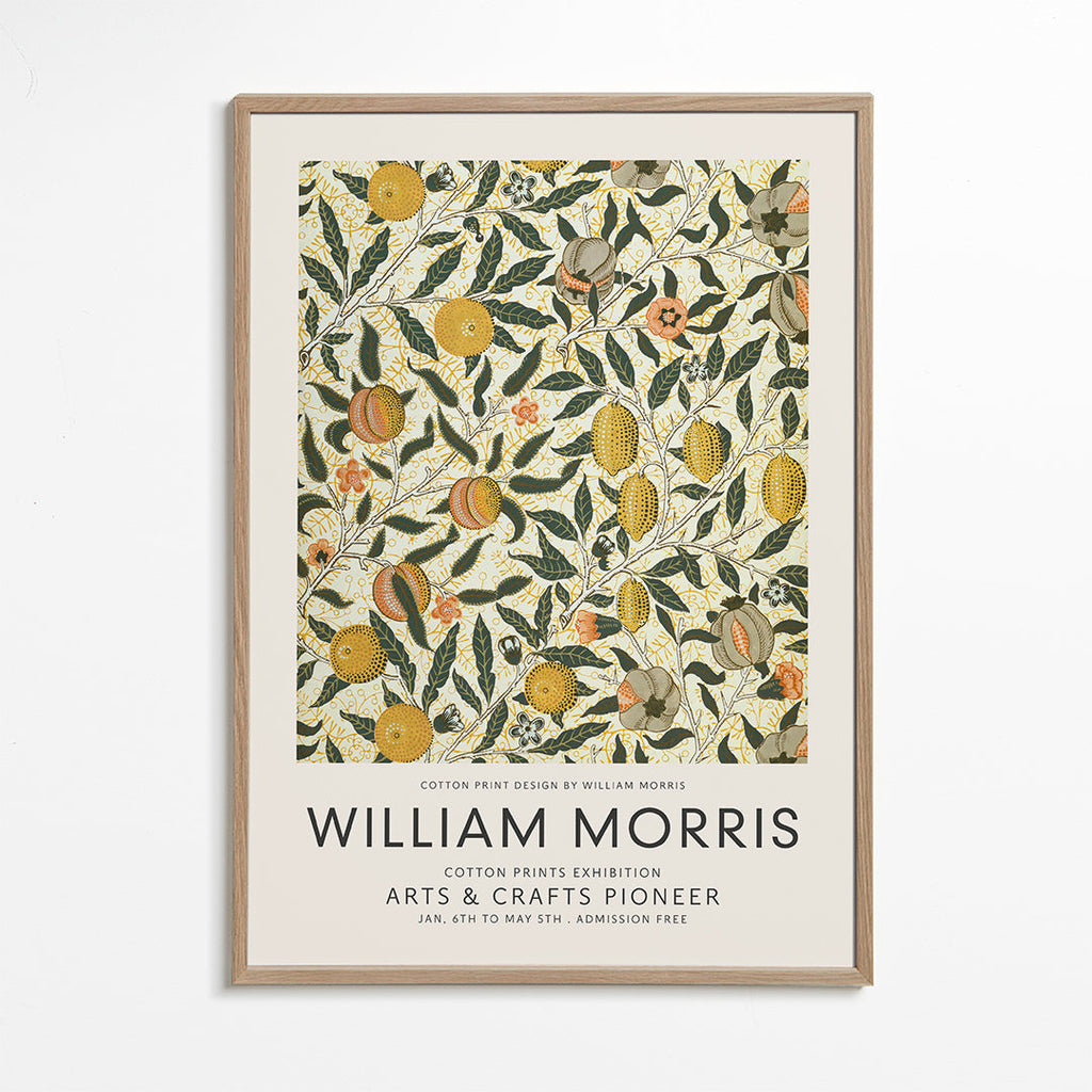 Botanisk plakat med frugtmønster William Morris