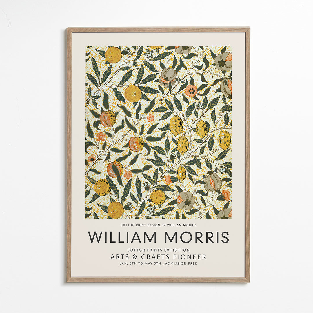 Botanisk plakat med frugtmønster William Morris