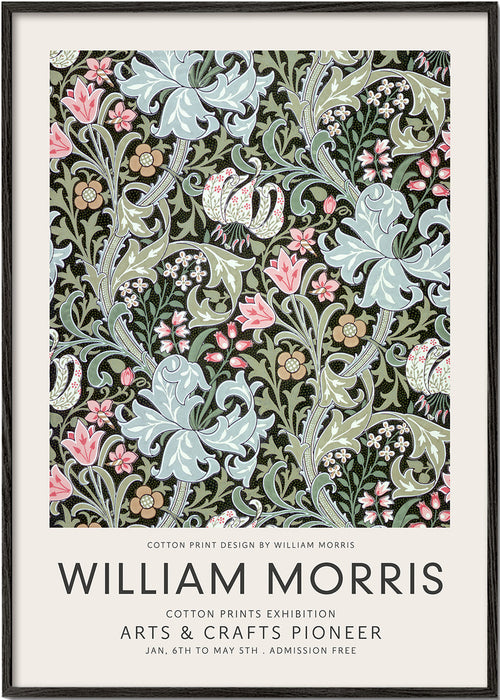Botanisk plakat William Morris blomstermønster