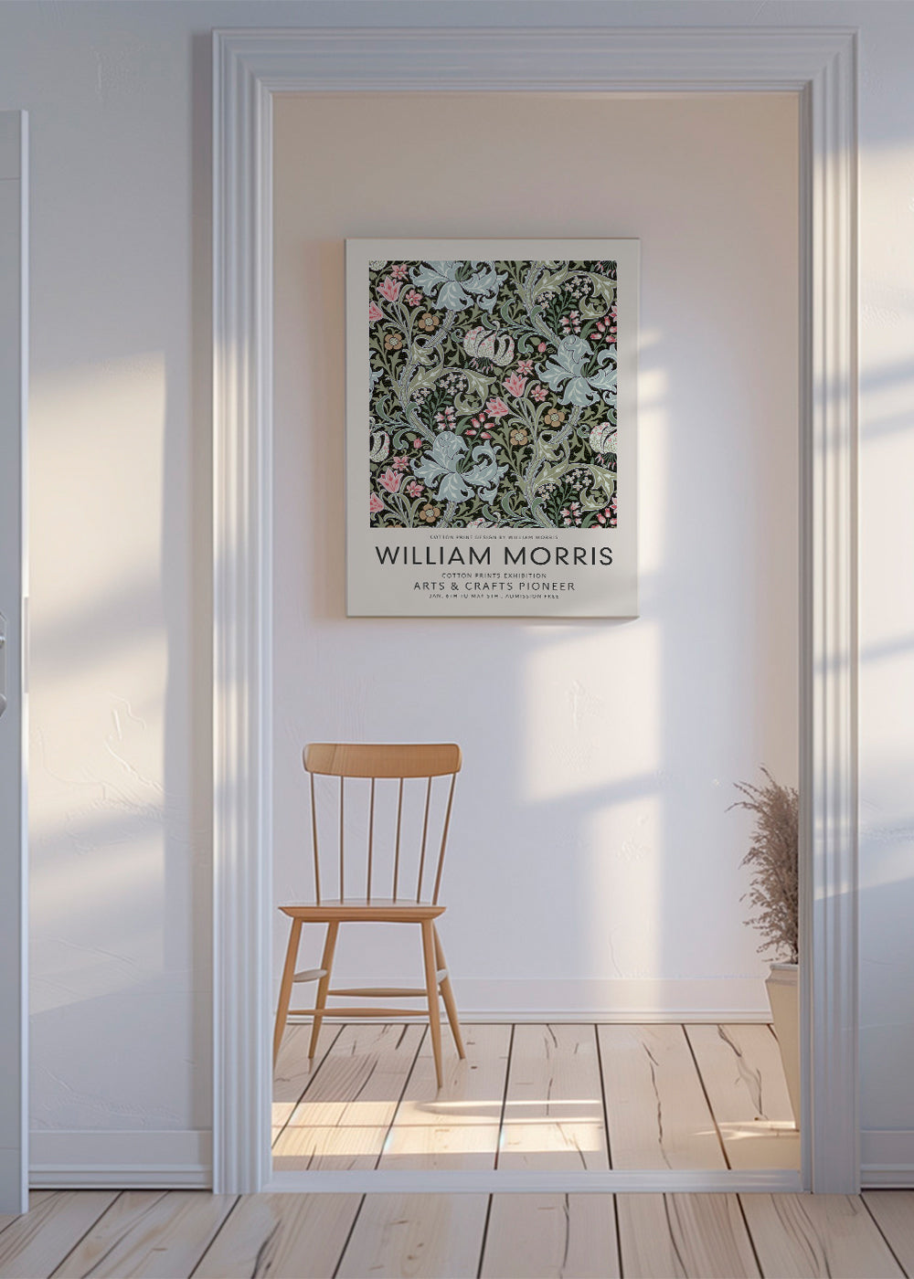 Botanisk plakat William Morris blomstermønster