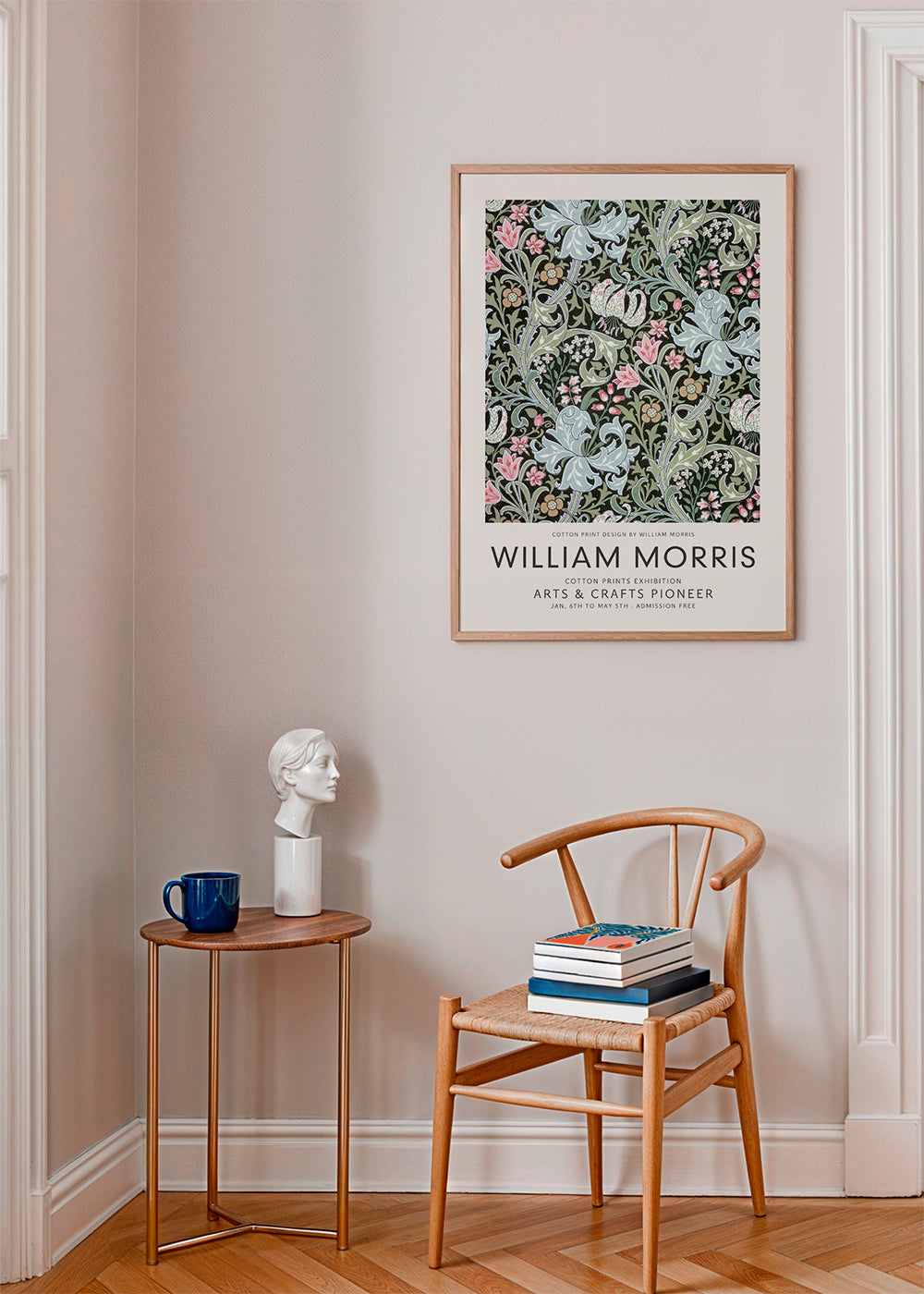 Botanisk plakat William Morris blomstermønster