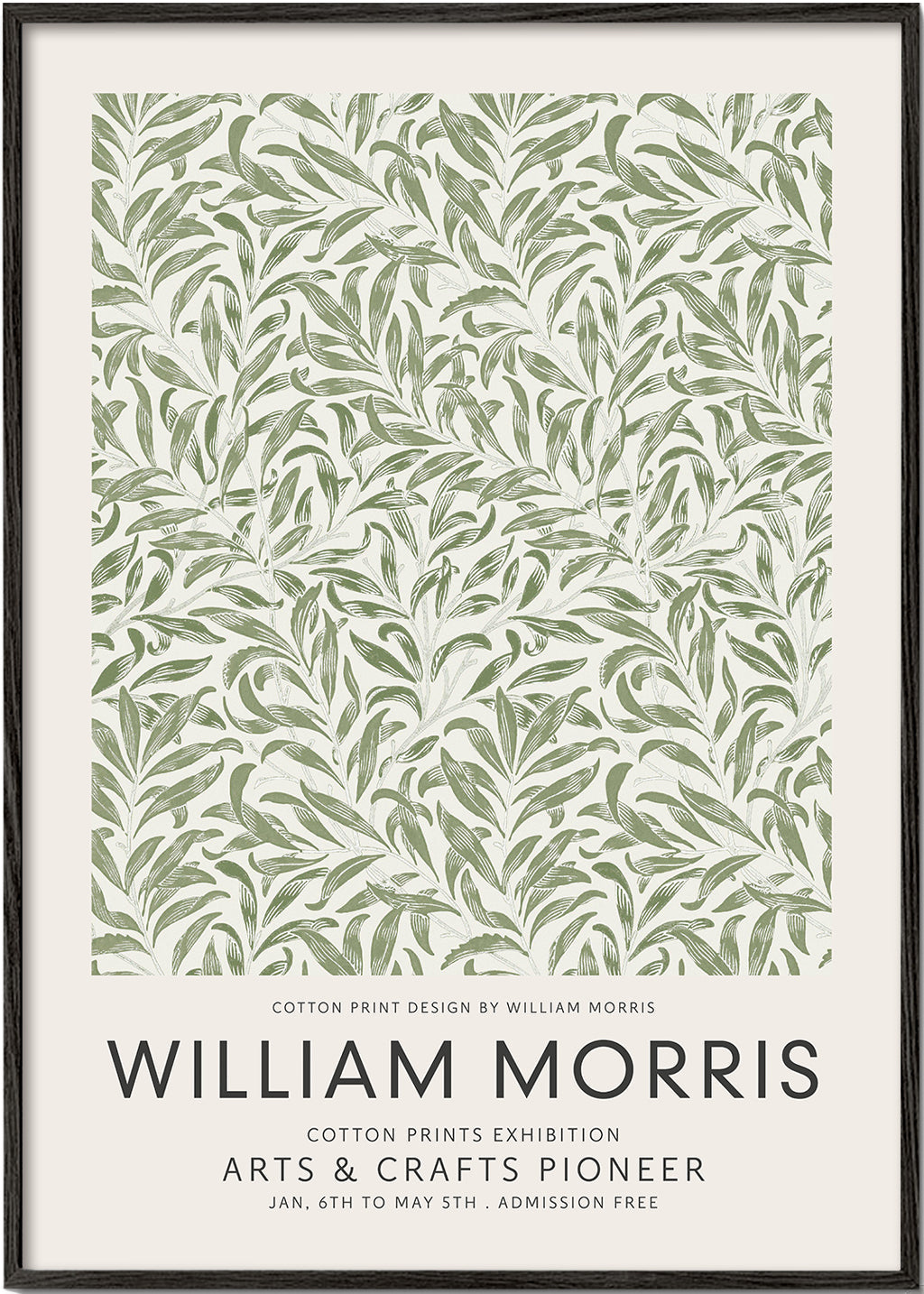 Botanisk plakat William Morris bladmotiv