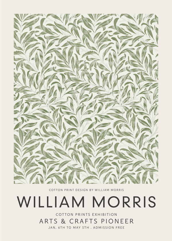 Botanisk plakat William Morris bladmotiv