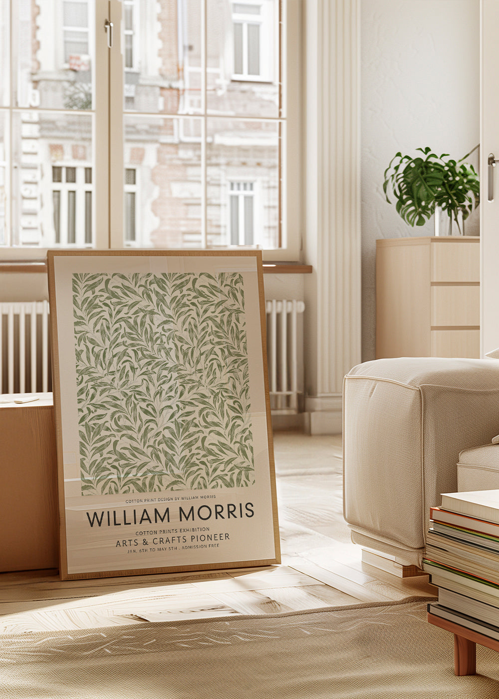 Botanisk plakat William Morris bladmotiv