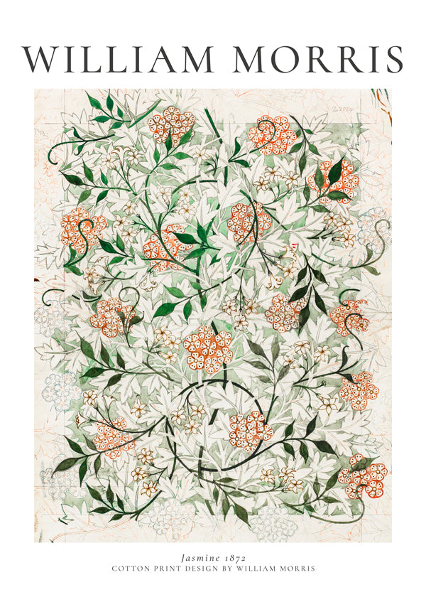 Botanisk plakat med jasmin af William Morris