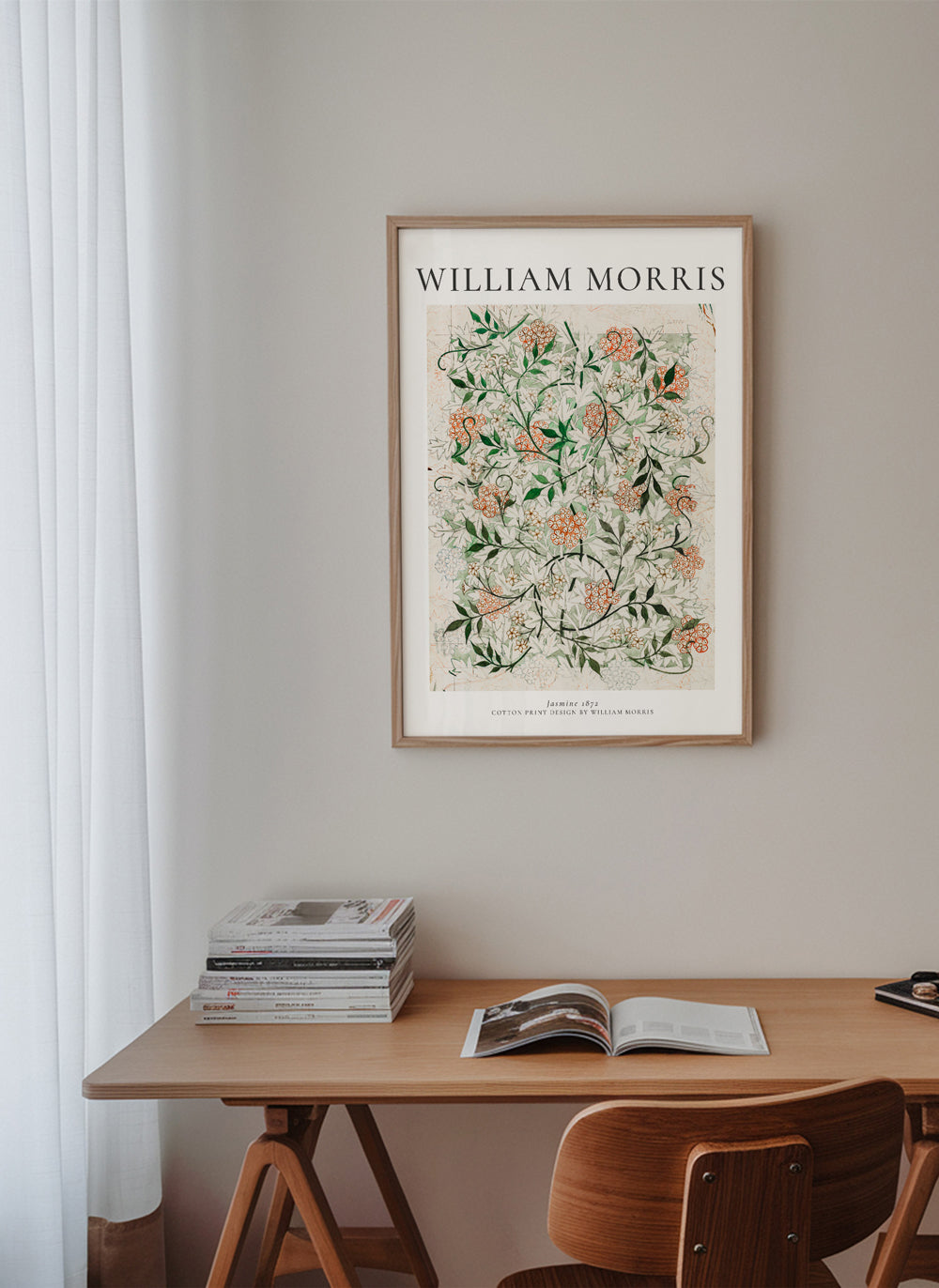 Botanisk plakat med jasmin af William Morris