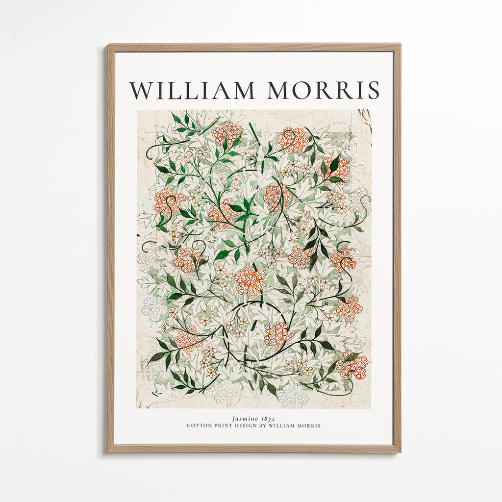 Botanisk plakat med jasmin af William Morris