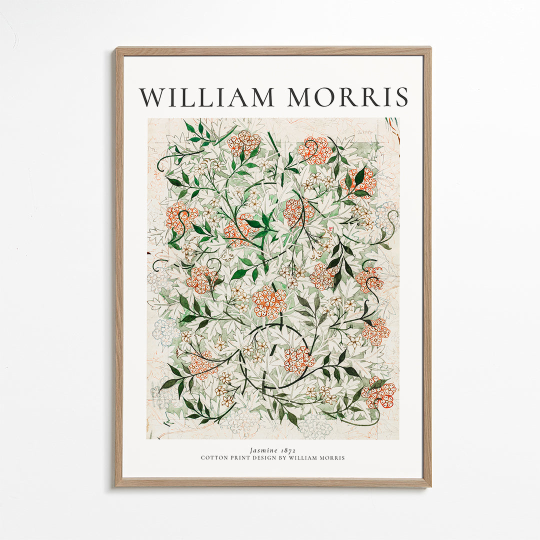 Botanisk plakat med jasmin af William Morris