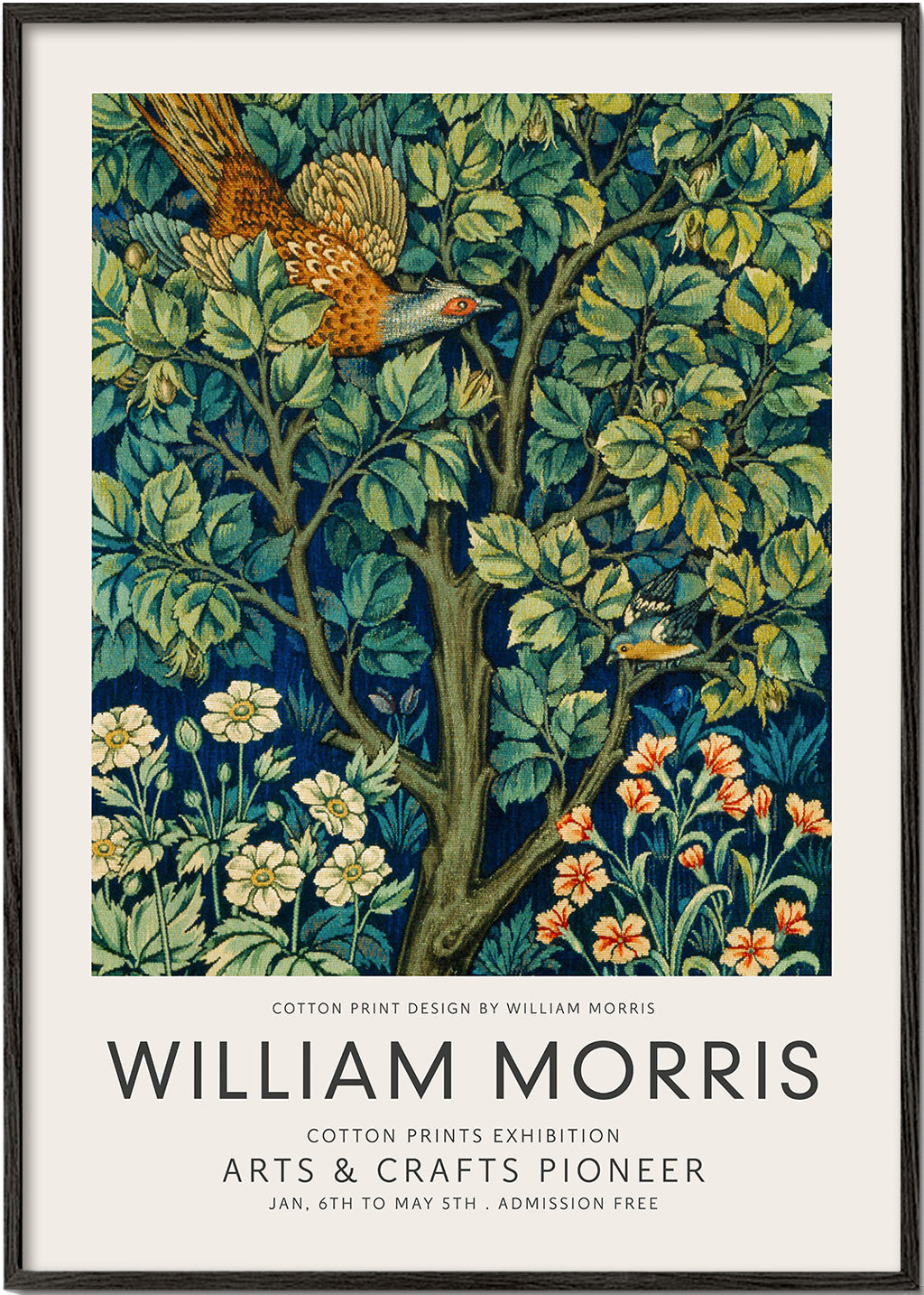 Botanisk plakat William Morris fasan