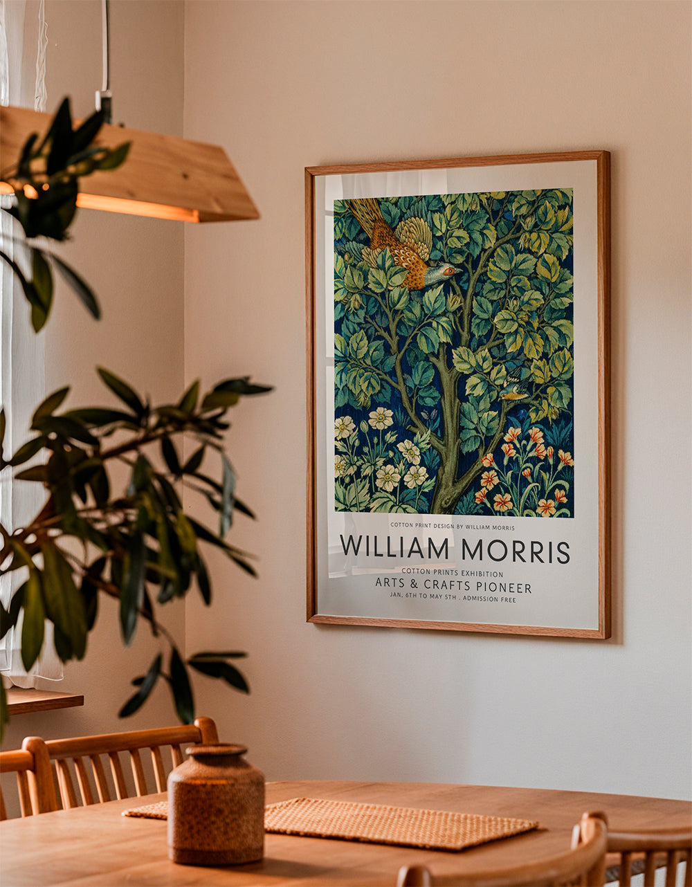 Botanisk plakat William Morris fasan