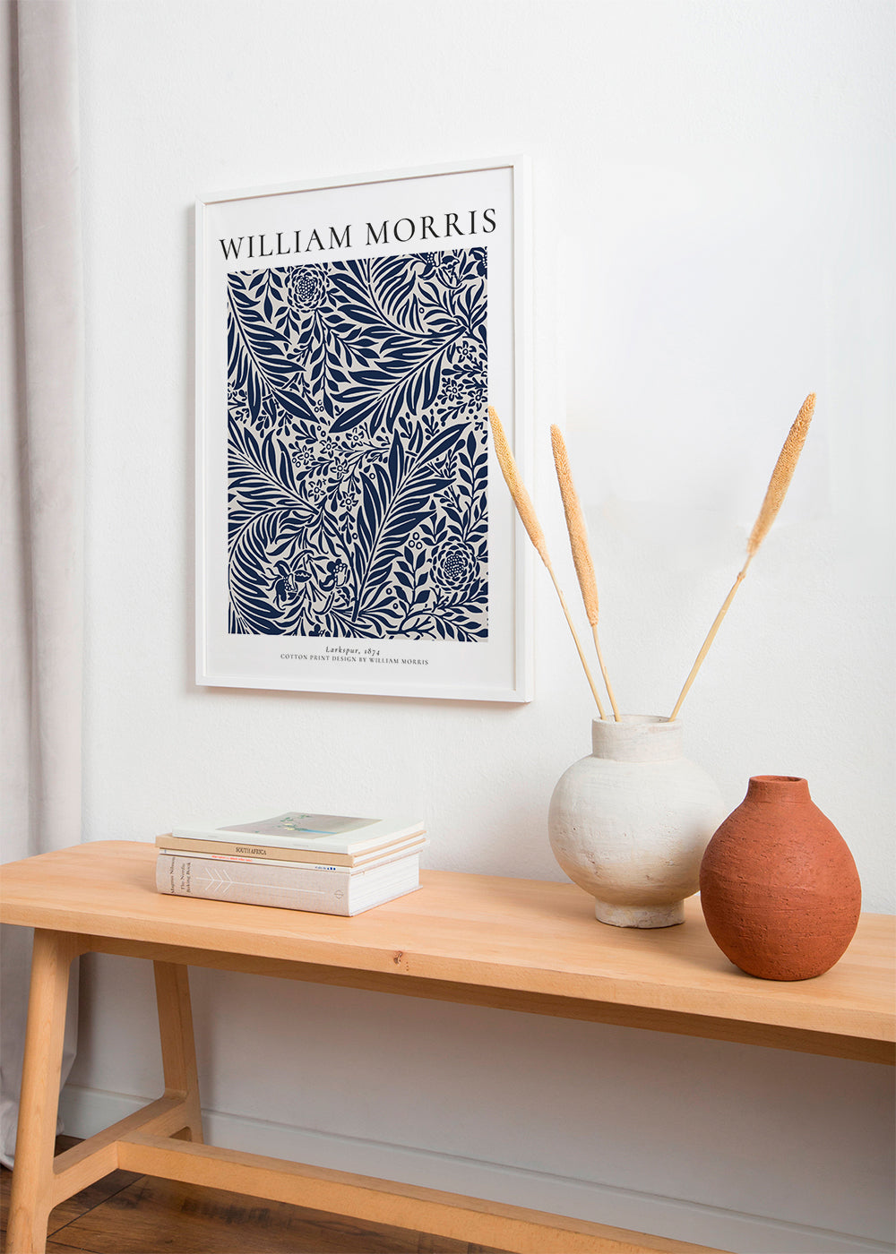 Botanisk plakat William Morris Larkspur blå