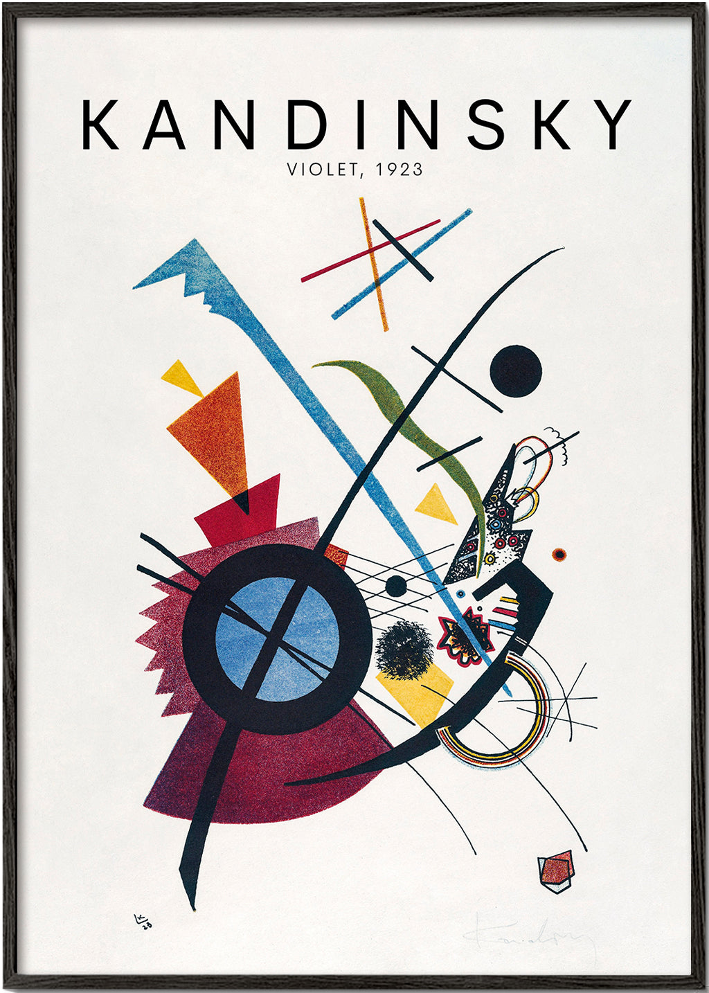 Abstrakt kunst Kandinsky 1923 geometrisk motiv