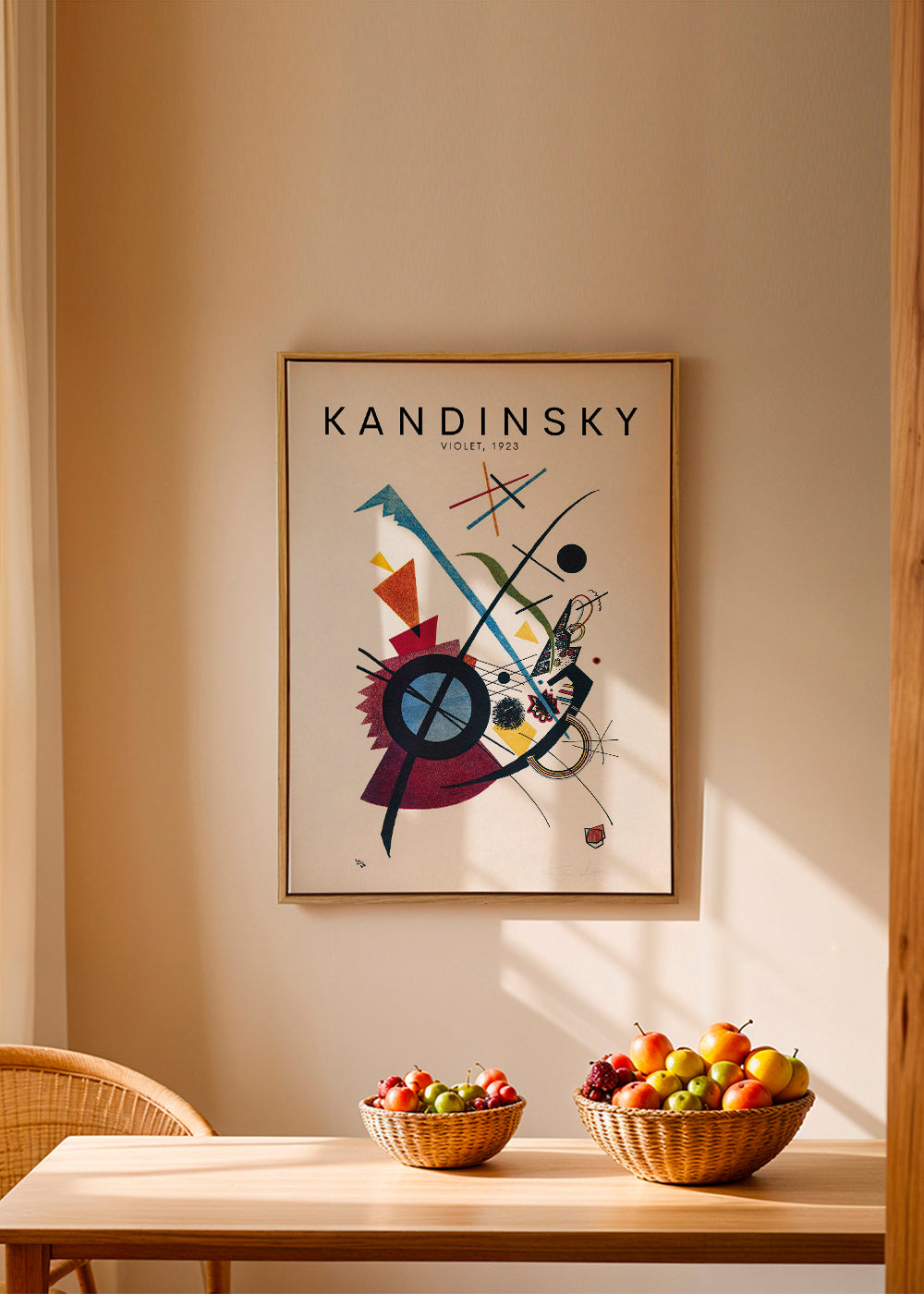 Abstrakt kunst Kandinsky 1923 geometrisk motiv