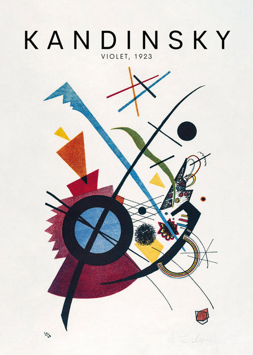 Abstrakt kunst Kandinsky 1923 geometrisk motiv