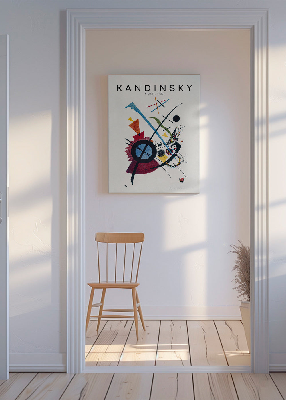 Abstrakt kunst Kandinsky 1923 geometrisk motiv