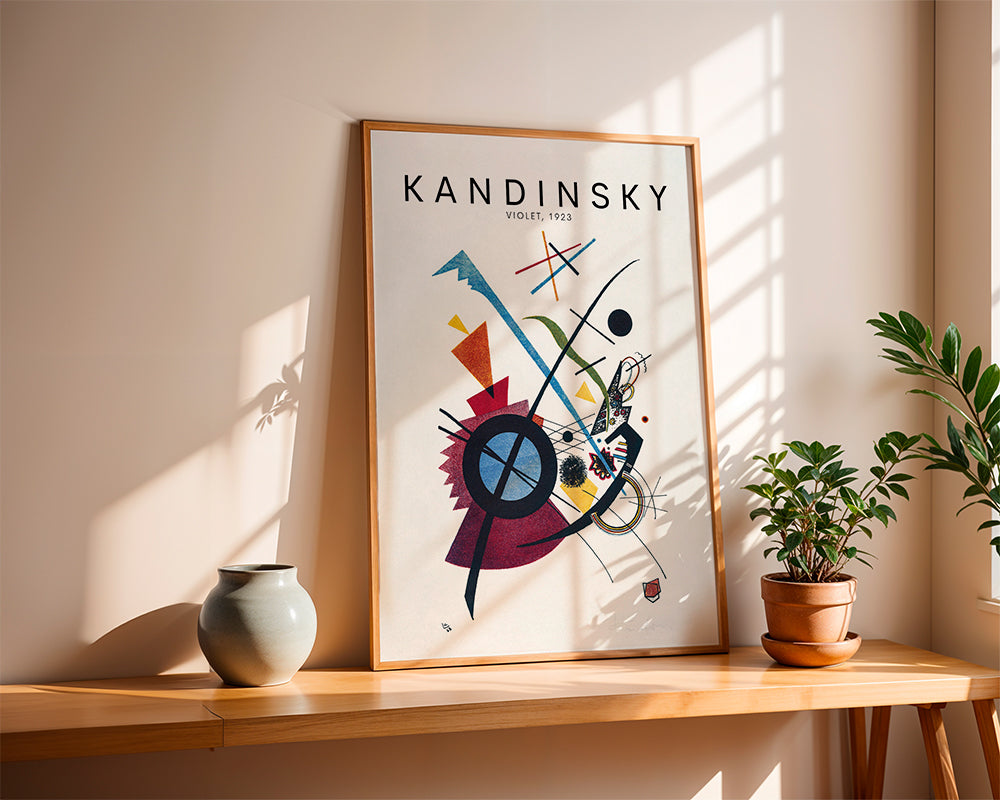 Abstrakt kunst Kandinsky 1923 geometrisk motiv