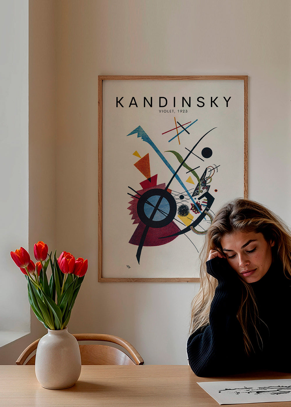 Abstrakt kunst Kandinsky 1923 geometrisk motiv