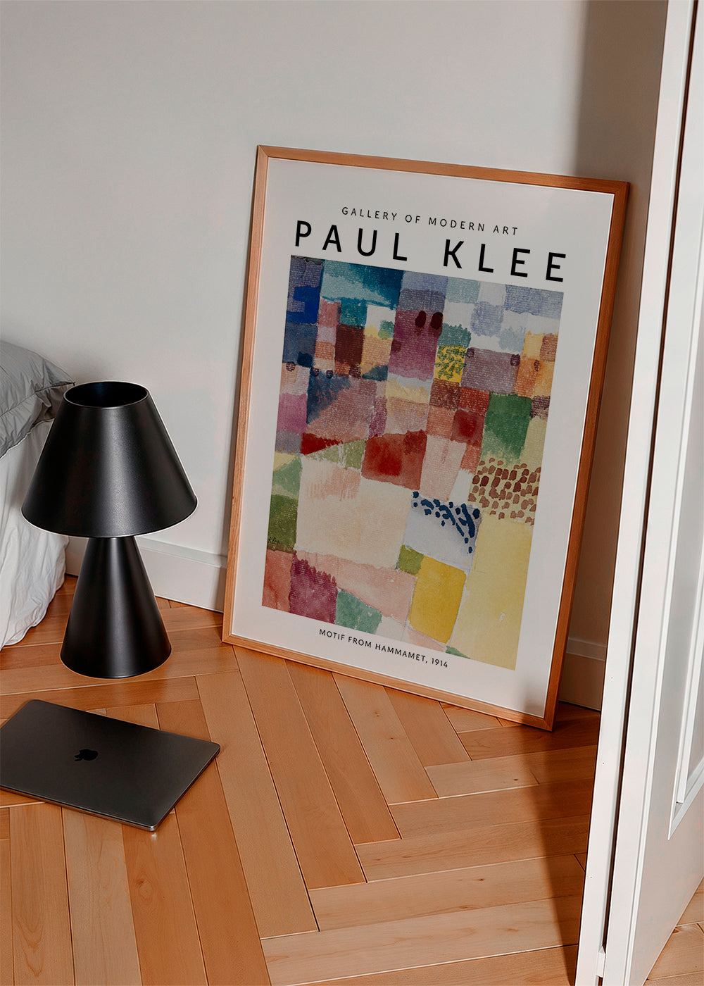 Abstrakt værk i farvernes mosaik af Paul Klee