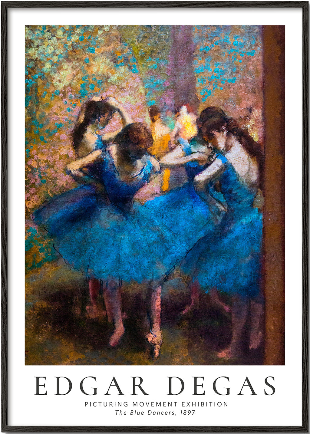 Illustration af blå balletdansere