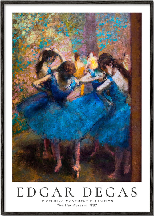 Illustration af blå balletdansere