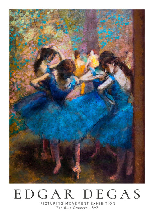 Illustration af blå balletdansere