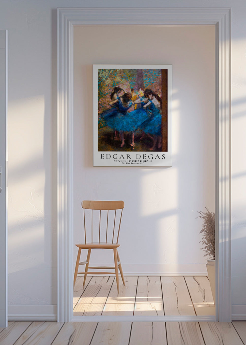Illustration af blå balletdansere