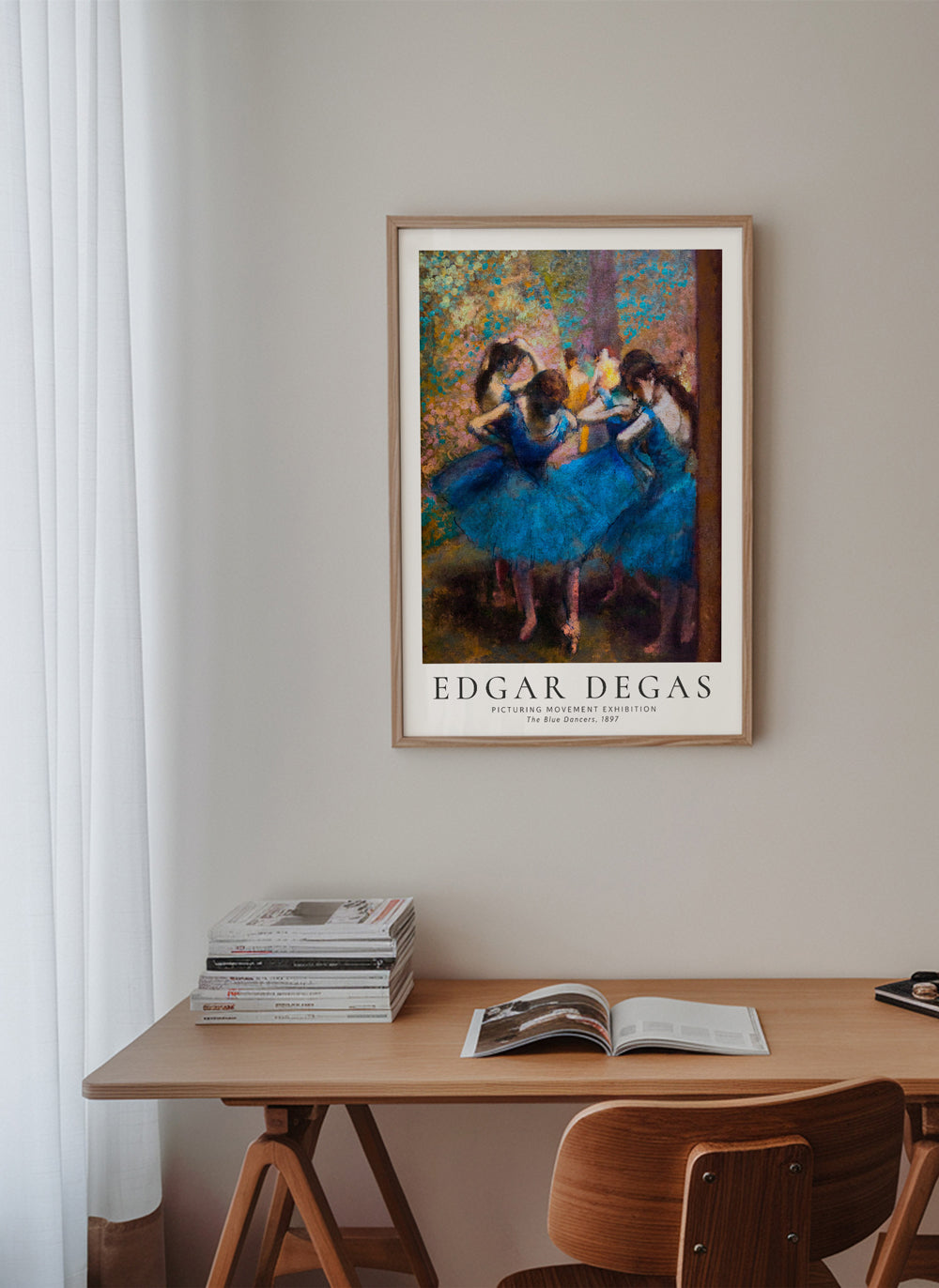 Illustration af blå balletdansere