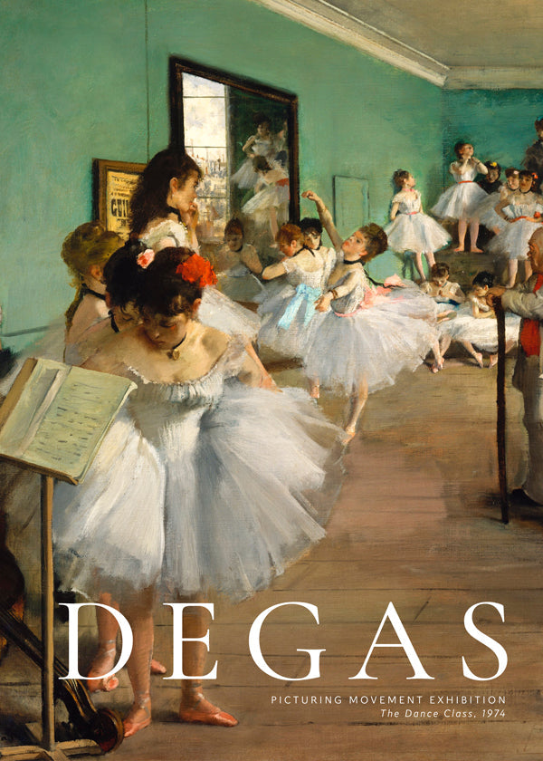 Vintage plakat Balletdansere i grønt studie