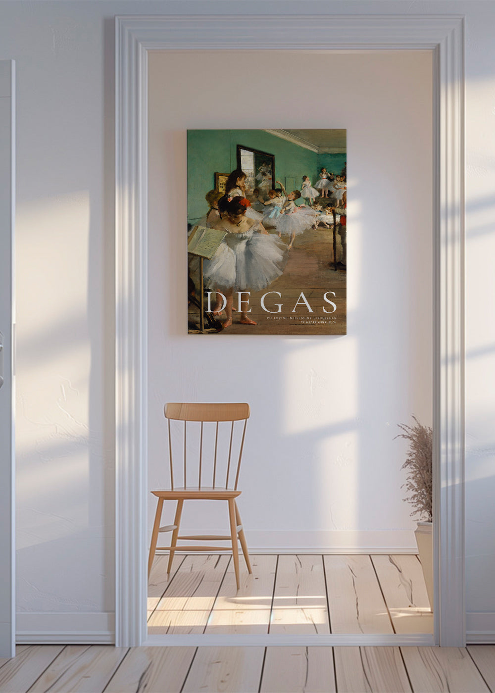 Vintage plakat Balletdansere i grønt studie