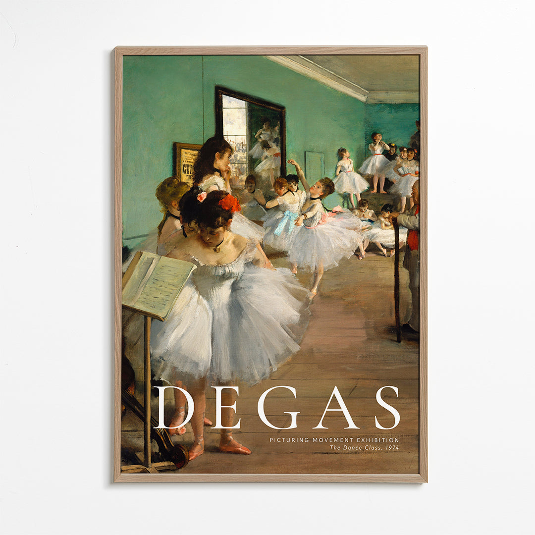 Vintage plakat Balletdansere i grønt studie