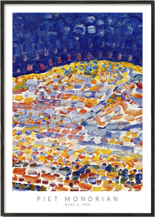 Abstrakt billede Mondrian Dune II farverige strøg