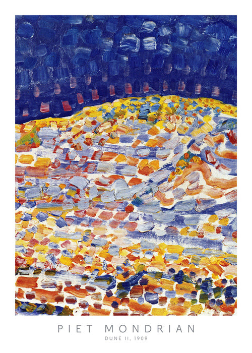Abstrakt billede Mondrian Dune II farverige strøg