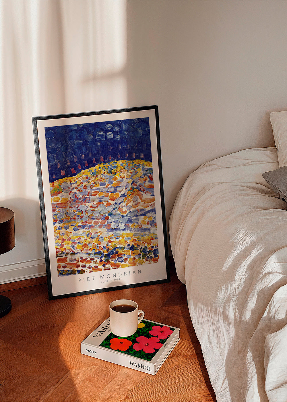Abstrakt billede Mondrian Dune II farverige strøg