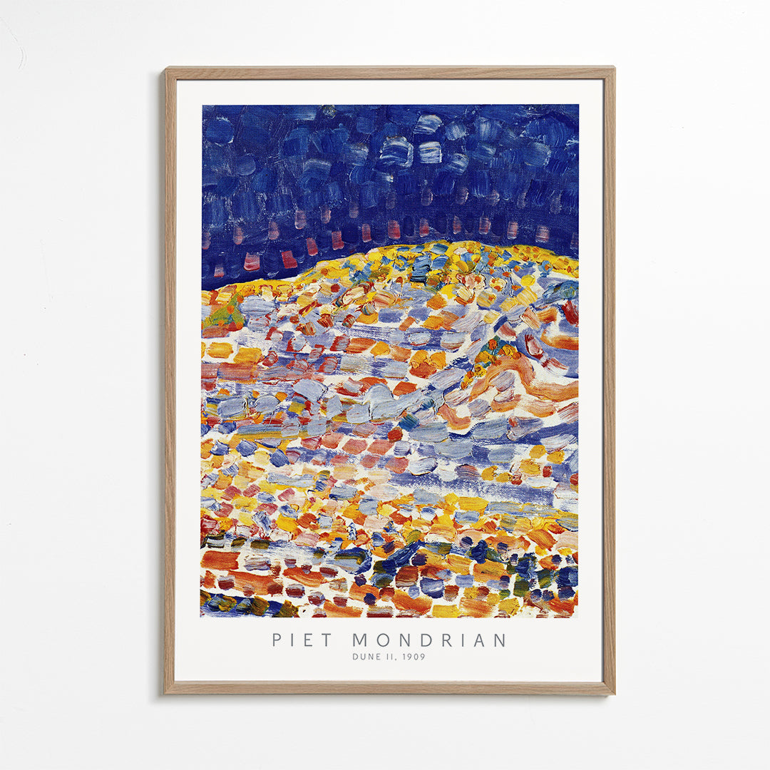 Abstrakt billede Mondrian Dune II farverige strøg