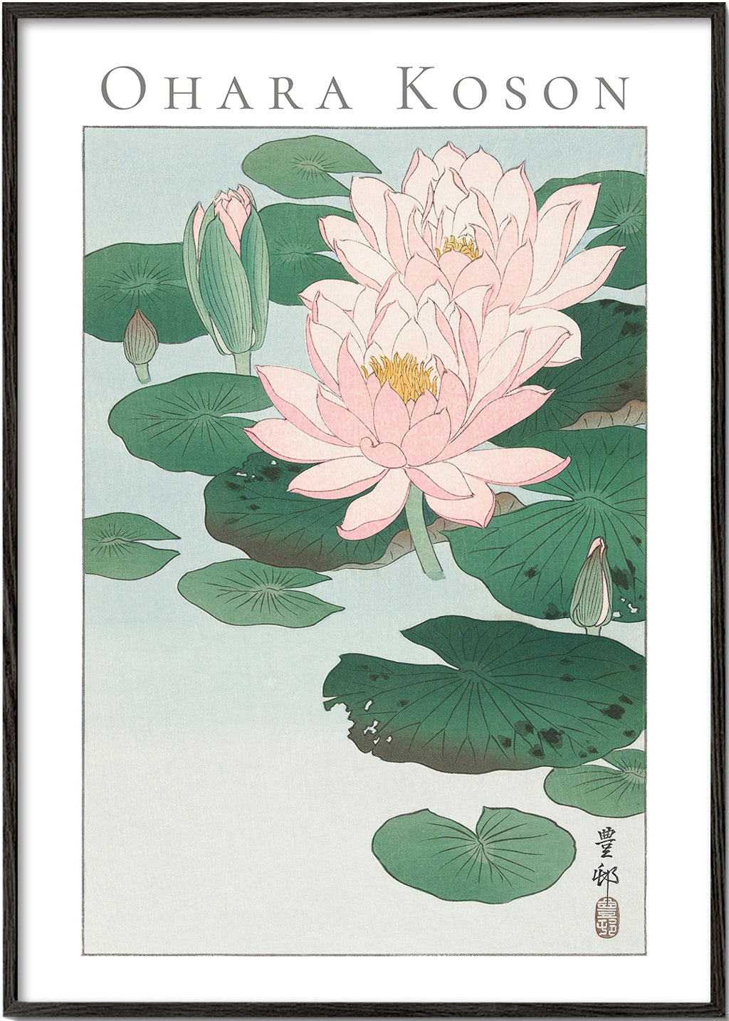 Botanisk plakat med japansk åkande
