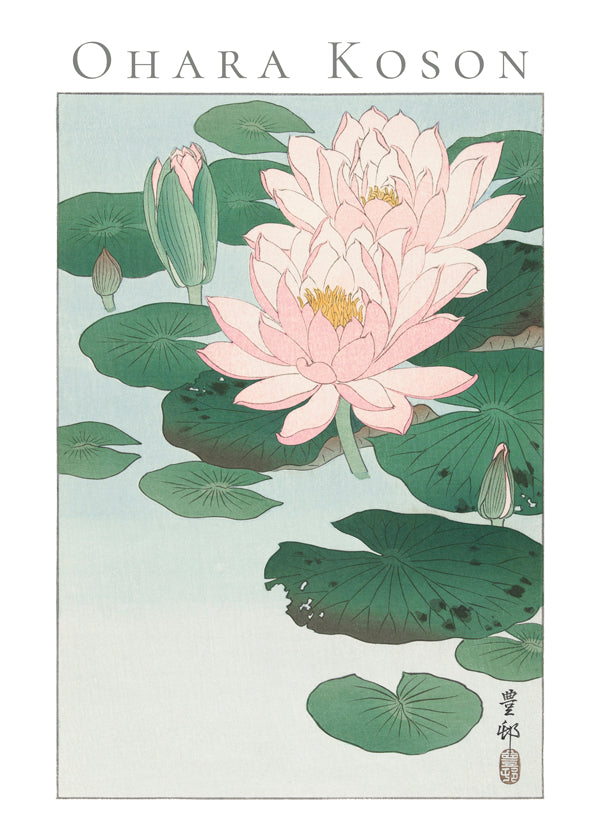Botanisk plakat med japansk åkande