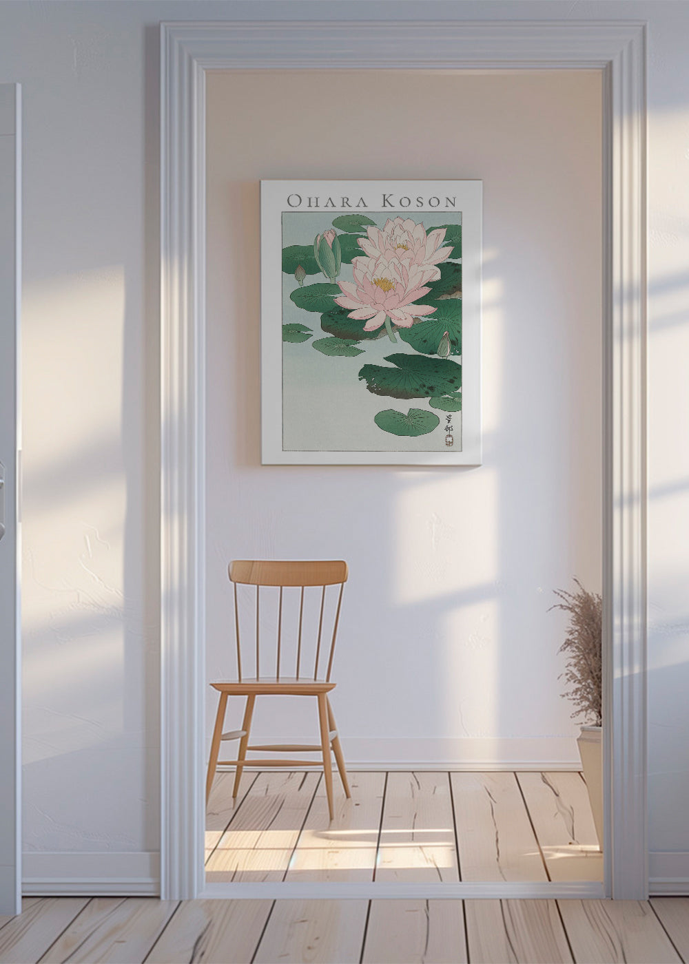 Botanisk plakat med japansk åkande