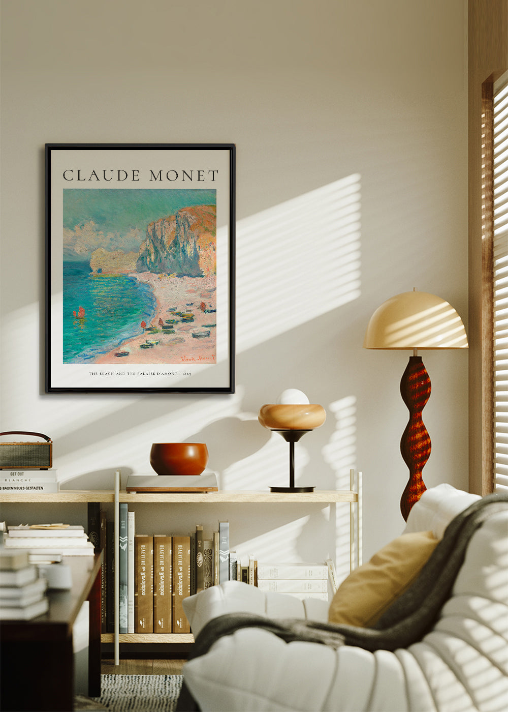 Landskabskunst: Impressionistisk strand og klippe