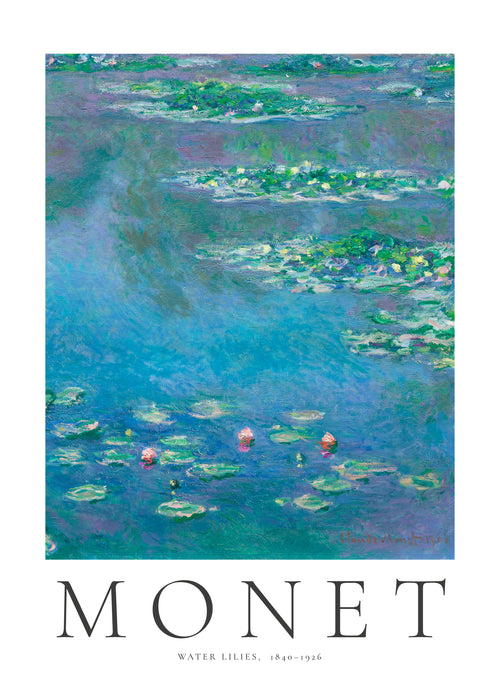 Claude Monet WATER LILIES, 1840–1926 - Unframed art print