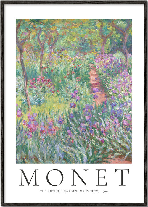 Botanisk plakat: irissti i Giverny